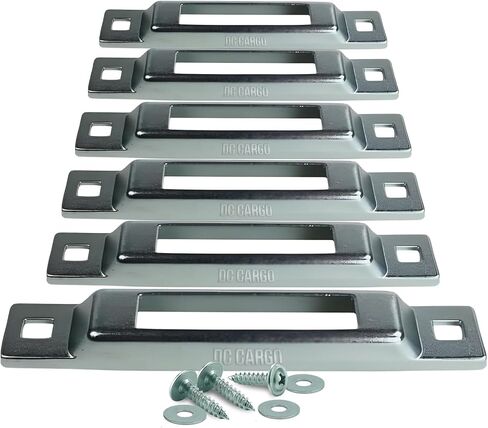 DC Cargo Mall Outdoor E Track-Track-Down-لوحة واحدة (6 عبوات)-مرساة مصغرة لأشرطة Ratchet & Cam-مقطورات ، شاحنات ، بيك آب-إكسسوارات المسار E in Kuwait
