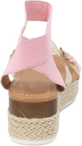 YOKI MALLEN-03Y Girls Wedge Sandals with Floral Details, Girls Platform Sandals in Saudi Arabia