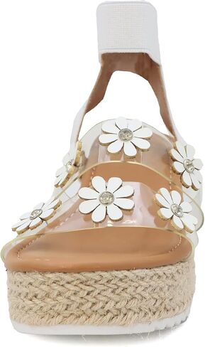 YOKI MALLEN-03Y Girls Wedge Sandals with Floral Details, Girls Platform Sandals in Saudi Arabia