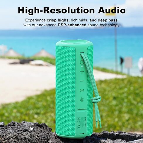 MIATONE Boombox Outdoor Portable Bluetooth Speaker Waterproof Wireless Speakers Gifts for Women Mothers Mom Wife Her - Pink in Kuwait