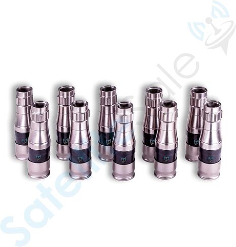 SatelliteSale Indoor/Outdoor Fittings Coaxial Connectors for RG-11 Coax Cables Pack of 4 Pcs in Kuwait