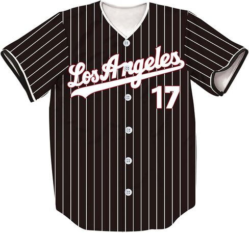 5/17/50 Stripes Baseball Jersey القمصان القصيرة الأزرار in Kuwait