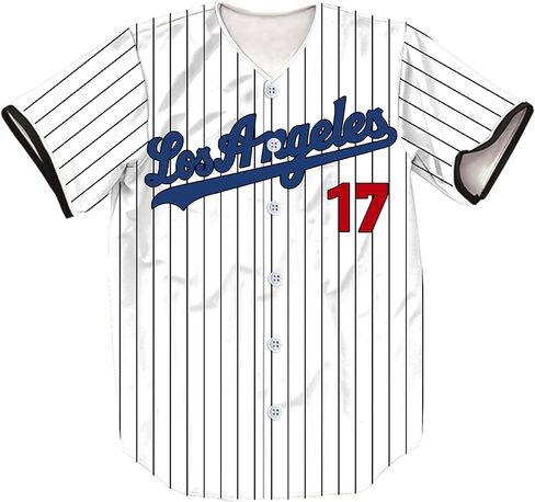 5/17/50 Stripes Baseball Jersey Short Sleeve Button Shirts for Fans in Saudi Arabia