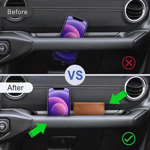 SINGARO Passenger Storage Tray Organizer Grab Handle Storage Box Compatible with 2018-2023 Jeep Wrangler JL JLU, Jeep Wrangler Accessories, Car Interior Accessories, Black in Saudi Arabia