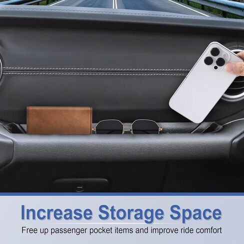 SINGARO Passenger Storage Tray Organizer Grab Handle Storage Box Compatible with 2018-2023 Jeep Wrangler JL JLU, Jeep Wrangler Accessories, Car Interior Accessories, Black in Saudi Arabia