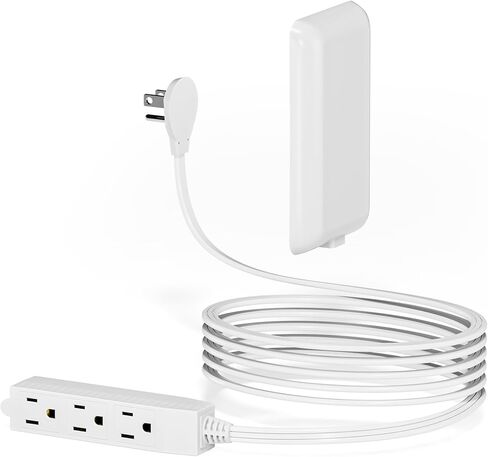 سلك توصيل مسطح لقطاع الطاقة بطول 3 أقدام - موسع منفذ حائط أبيض رفيع للغاية 3 منافذ مع غطاء حماية للأطفال للمطبخ، خلف التلفزيون، غرفة النوم، مدرج في قائمة ETL in Kuwait