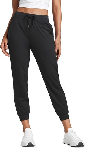 CRZ Yoga Cloud Jersey joggers sweatpants النساء 25 "Capri Casual Lounge Pajama تجريب السراويل مع جيوب in Saudi Arabia