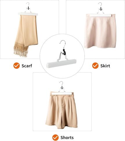 Amazon Basics Wooden Pants Hangers - Cherry, 10-Pack in Saudi Arabia