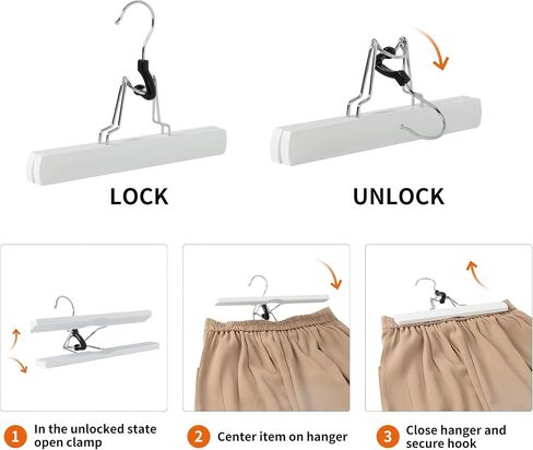 Amazon Basics Wooden Pants Hangers - Cherry, 10-Pack in Saudi Arabia