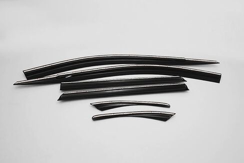 AUTOCLOVER Tape-On Rain Guards Window Visors 6 Pcs Set for Hyundai The All New Kona 2024 2025 / Window Deflectors, Out-Channel Vent Shades (Smoked) in Saudi Arabia