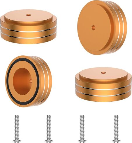 Tertullus 4 Pcs Speaker Feet Isolation 40x20mm Turntable Feet Aluminum Platform Speaker Spike Stand Floor Protectors Dampening Pad with Rubber Ring for Hi-fi Equipments in Saudi Arabia