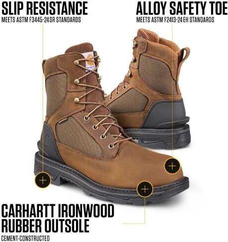 Carhartt Men's Ironwood Waterproof 8" Alloy Toe Work Boot in Saudi Arabia