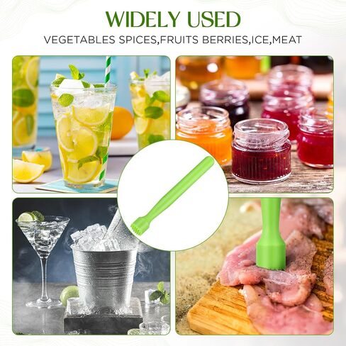 8 Pieces Muddler for Cocktails Plastic Muddler Drink Muddler 8 Inch Bar Muddler Tool Set Mojito Fruit Muddler for Home Ice Crusher Bartender Bars Accessories in Saudi Arabia