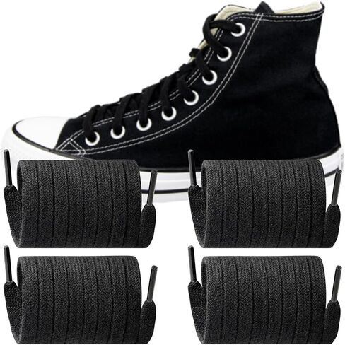 2 Pairs Shoelaces for Converse Sneakers Shoes 7MM Flat Laces Replacement Strings in Saudi Arabia