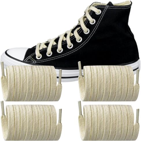 2 Pairs Shoelaces for Converse Sneakers Shoes 7MM Flat Laces Replacement Strings in Saudi Arabia