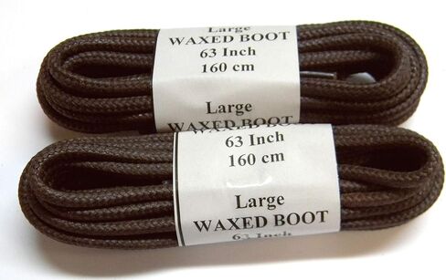 GREATLACES 2 Pair - Waxed Rugged proWAX Heavy Duty Long Lasting Polyester Boot Laces Shoelaces in Saudi Arabia