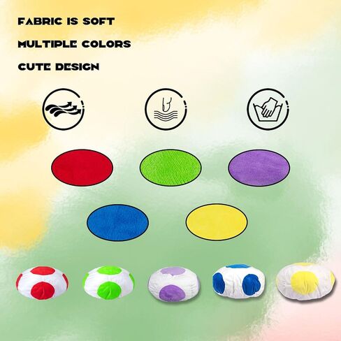 Mushrooms Hats Cute Caps Multicolor Colors Mushrooms Hats Halloween Cosplay Hat for Adults Costume Accessories in Saudi Arabia