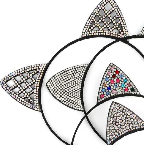 4pcs براقة القطط رئيس للنساء والفتيات ، وآذان القط عقال ، أو زي تأثيري أو إكسسوارات الشعر الموضة للحفلات in Saudi Arabia