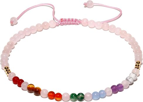 Reiki 7 Chakra Beaded Anklet Meditation Yoga Colorful Ankle Bracelets for Women Balance Beach Foot Jewelry Adjustable in Kuwait