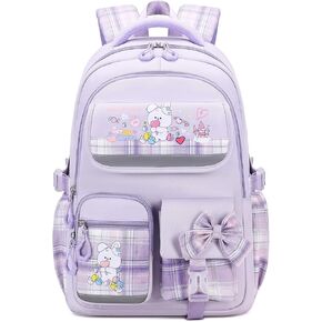 Cute Backpack for Girls Bookbag School Bag for girls Kids Backpack Middle High Elementary School Backpack for Teen Girls (Purple) in Kuwait