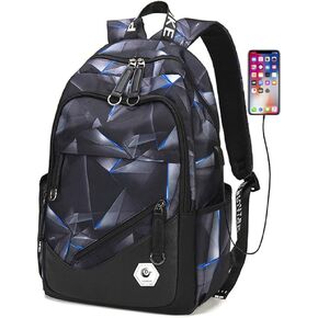 Soccer-Print Boys Backpack for School Kids Bookbag for Elementary School Football School Bag for Teens