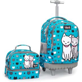 Tilami Rolling Backpack for Kids 18 Inch Wheeled Bookbag for Boys & Girls for School & Travel,Claw
