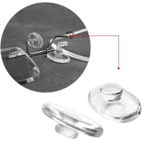 Eyeglasses Nose Pads For Silhouette eyeglasses Nose Pads Push in Replacement Nose Pad for Silhouette Eyeglasses Sunglasses. (13 * 7mm) 5 pairs