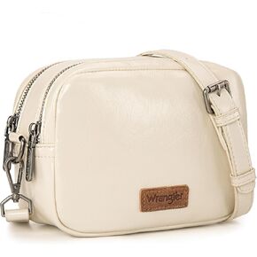 Wrangler Crossbody Bags for Women Shoulder Handbag with Dual Zipper Design
