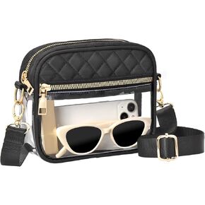 Clear Crossbody Bag Stadium Approved, Clear Bag for Stadium Events, Small Clear Purses for Women Stadium Crossbody