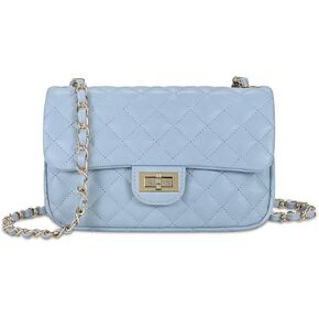 Quilted Crossbody Bags for Women, Small Soft Shoulder Handbags, Ladies Mini Vegan Leather Clutch Purses