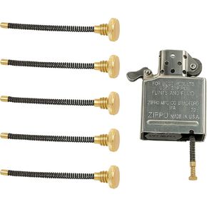 Lighter Repair Kit- Flint Spring Screw Replacement Parts Compatible with Zippo Lighters Durable Brass Spare Parts for DIY Repair EDC Essentials 5 pack