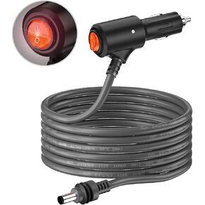 Starlink Mini Cable 12V Car Adapter 10FT/3M, 16AWG Starlink Mini Car Charger DC Power Cable with Cigarette Lighter Adapter, 12-48V Waterproof Star Link Mini DC Cord for Cars, RVs, Trucks & Ships