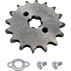 Motorcycle Front Engine Sprocket, 428-16T 17mm Mini Bike ATV Sprocket with Washer & 2 Bolts, Engine Sprocket for 50cc 70cc 90cc 125cc 140cc 160cc Quard Dirt Bike Motorcycle