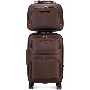 feilario 20in 2 Piece Softside Business Luggage Sets Waterproof Carry On Luggage Suitcase with Double Spinner Wheels in Saudi Arabia