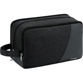 Vorspack Travel Toiletry Bag - Toiletry Bag for Men Water Resistant Skincare Bag Dopp Kit for Bathroom Toiletries Accessories Gifts - Black