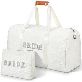 Bride Weekender Bags Makeup Bag wedding Travel Duffel Bag Shoulder Weekender Overnight Bag for Women Weekender Bag
