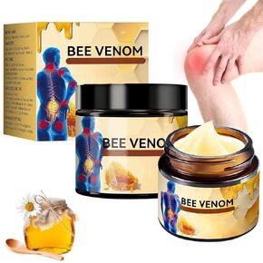 2PCS Bee Venom Cream, Advanced Bee Venom Joint and Bone Cream, Professional Bee Venom Cream, Bee Venom Joint Gel, Bee Venom Joint Relief Cream for Back, Neck, Hands,Knee