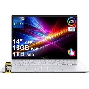 ASUS Zenbook 14X OLED Laptop, 14.5" WQXGA Touchscreen, 13th Gen Intel Core i7-13700H, 16GB RAM, 512GB PCIe SSD, Webcam, Thunderbolts, HDMI, Wi-Fi 6, Windows 11 Pro, Gray