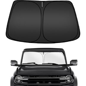 ARISMOTOR Windshield Sun Shade for Ford Bronco 2021-2025, Custom Fit Foldable Front Window Sunshade Sun Visor Protector, Block UV Rays Keep Your Car Cooler
