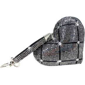 Jacqueline Kent JKKC149.HEM Little Black Dress Heart Purse Charm, Hematite 3.75 Inches