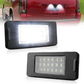 LED License Plate Lights Tag Lamp Assembly Compatible with 2015-2022 Cadillac Escalade ATS/Chevy Tahoe Suburban/GMC Yukon XL /16-up Malibu 18-SMD LED 6000K