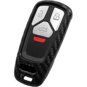 مفتاح CASE FOB CASE CARBONTION CORBONTION COLDICONE COVERT متوافق مع Audi A4 S4 RS4 A5 S5 RS5 A6 A7 A8 S8 Q5 Q7 SQ7 TT TTRS R8 3 4 Universal Button Entry Remote Remote