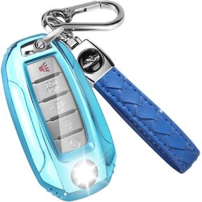for Infiniti Key Fob Cover with Keychain, 3 4 5 Button Car Key Case for Q50 Q60 QX60 QX50 QX55 2019-2024
