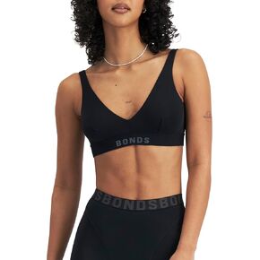 Bonds Women's Anti-chafing Bralette Bra, Chafe Off Bralette, Viscose/Bamboo Moisture-wicking Plunge Bra for Women