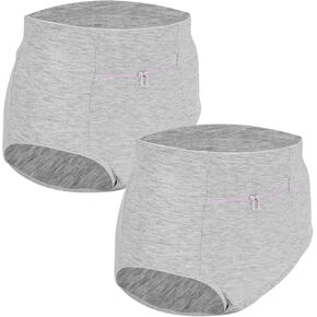 LUEXBOX Pocket Pantie for Women, Travel Underwear with Secret Pocket Panties Women's, 2 Packs (Grey)