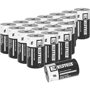EEMB ER14250 10Pack 1/2 AA 3.6V Lithium Battery 1200mAh Li-SOCL₂ Non-Rechargeable Battery XL-050F SB-AA02 LS14250 TL-5902 TL-2150 for Dog Collar Meter Sensor Movement Monitor/Home Security System