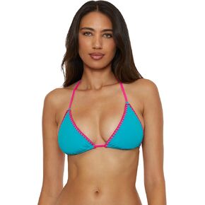 Lucky Brand Women's Marbella Triangle Bikini Top, Adjustable, Tie Back, Swimwear Separates