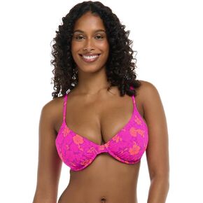 Body Glove Women's Solo Underwire D, Dd, E, F Cup Bikini Top Swimsuit with Adjustable 2-Way Back Detail