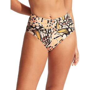 Seafolly Women's High Waisted Hi Legline Bikini Bottom Swimsuit