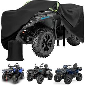 ATV Cover,Waterproof Outdoor Heavy Duty 4 Wheeler Covers,Tearproof Anti-UV 420D Polyester, Weatherproof Four Wheelers Quad Storage Cover,Fits for Polaris Honda Yamaha Kawasaki,86.5x50.5x49.5-Aibiley